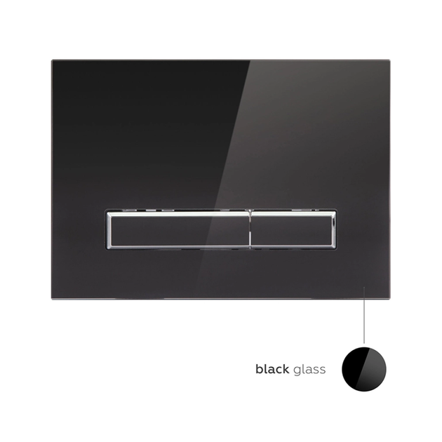Комплект: Qtap Nest ST Інсталяція для унітазу 4в1( Клавіша лінійна Black glass 175х245х4mm) - изображение 4