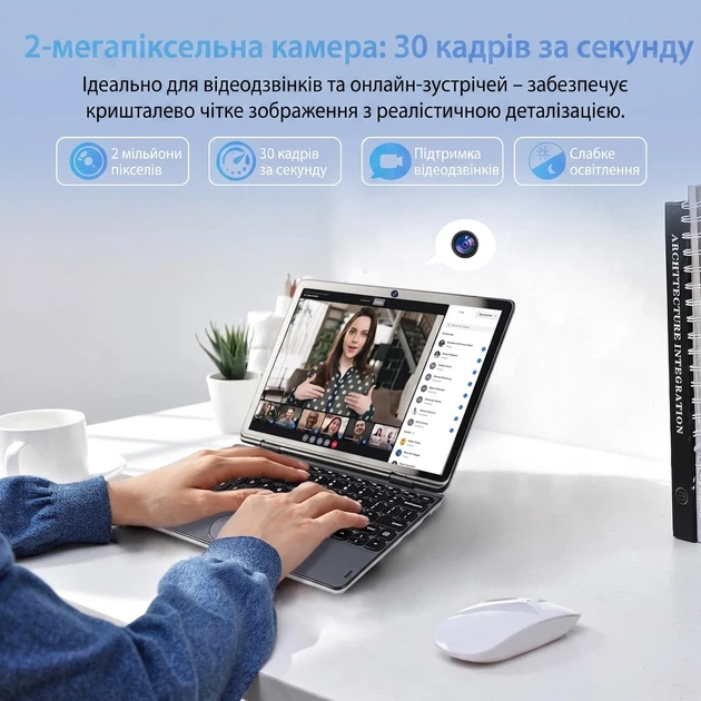 Сенсорный ноутбук 10.95" IUGNG Yoga 360 Intel N150 RAM 16GB SSD 512GB 10ч батарея Windows 11 (UKR) (102260134) b1 - Уценка - изображение 4