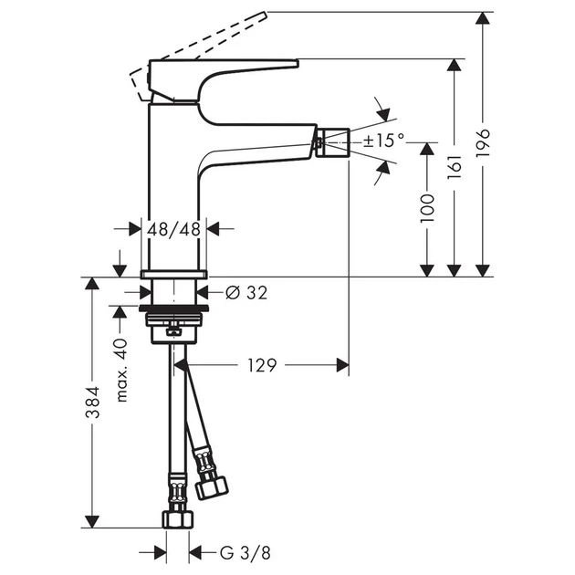 Hansgrohe Metropol Смеситель для биде, хром (32520990) - изображение 2