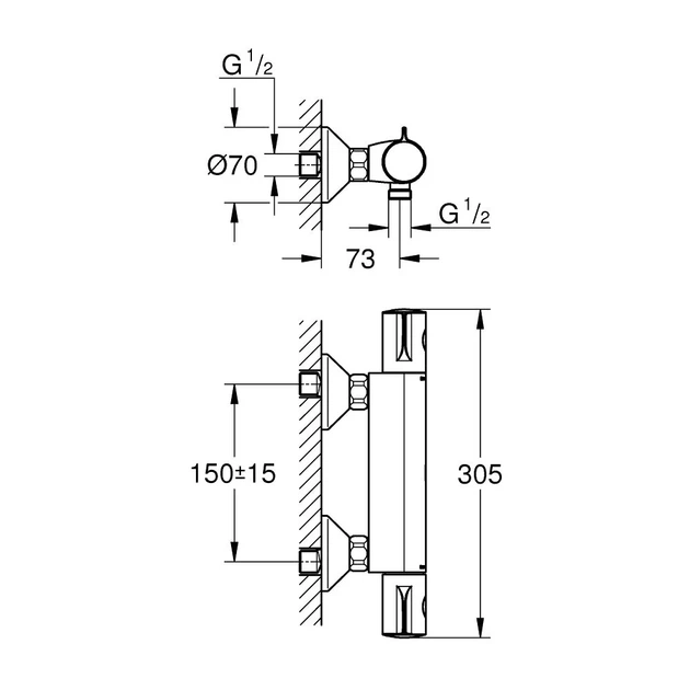 Grohe Grohtherm 800 Термостат для душу, хром (34558000) - зображення 9
