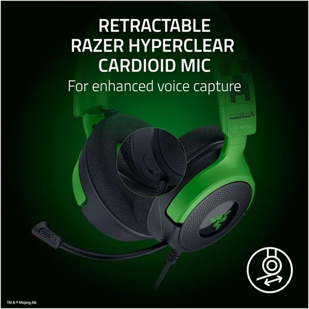 Навушники RAZER Kraken V4 X Minecraft Ed. (RZ04-05180200-R3M1) - зображення 10