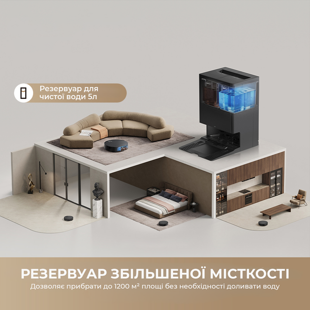 Робот-пілосос Mova S70 Roller Black (RLZ12SE-Bl) 333299 - зображення 6