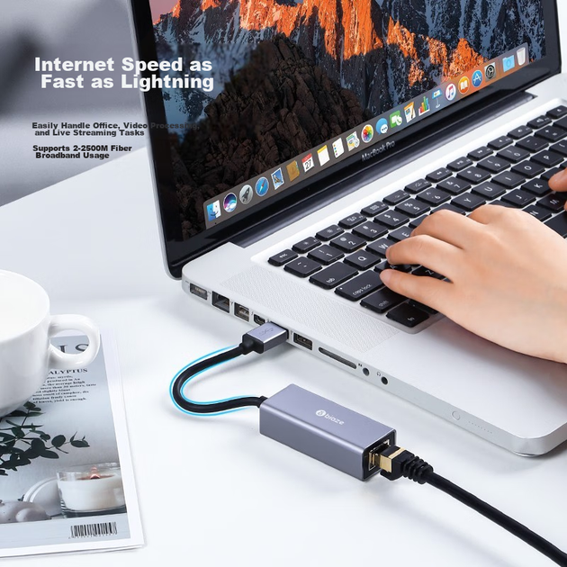 Сетевой адаптер Biaze ZH13 / USB / 2.5 Гбит/с Ethernet - изображение 3