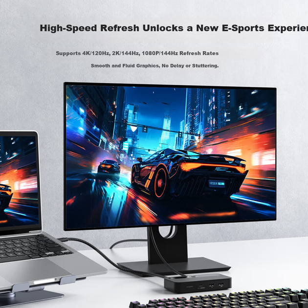 KVM-перемикач Hagibis BV234D 2-портовий USB-C-HDMI 4K 120 Гц - зображення 5