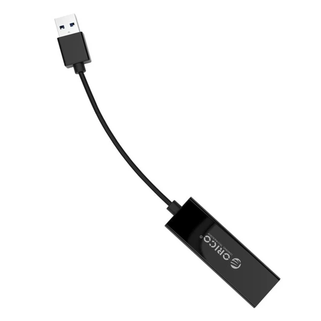 Зовнішня мережева карта Orico UTJ-U3 1 Gigabit USB-A 3.0 Black (6942227180636) - зображення 2