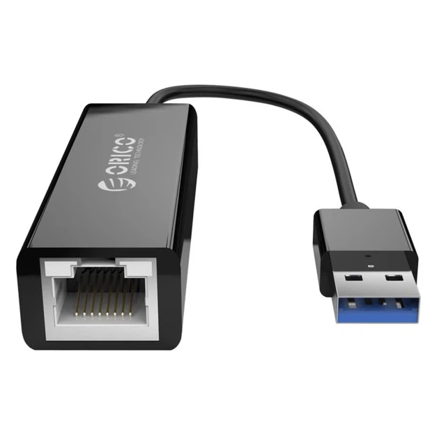 Зовнішня мережева карта Orico UTJ-U3 1 Gigabit USB-A 3.0 Black (6942227180636) - зображення 5