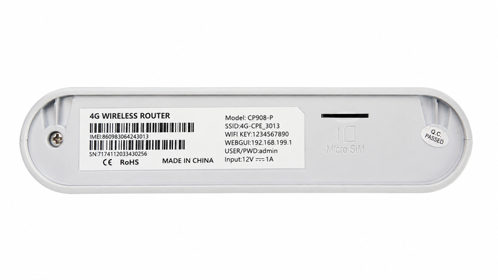 4G Wi-Fi роутер LTE CPE 908 із SIM-картою 2.4 ГГц до 150 Мбіт/с 1 LAN USB білий - изображение 4