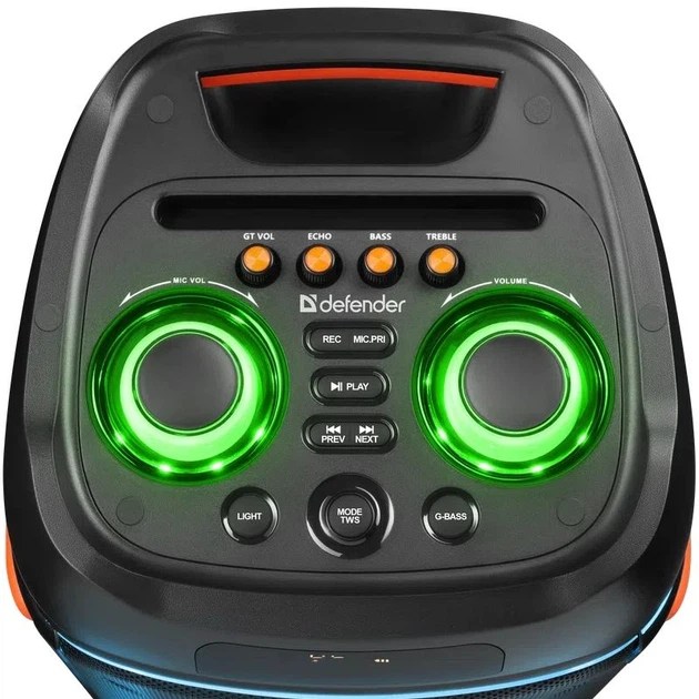 Акустична система 2.0 Defender Boomer 200, 200Вт BT/FM/TF/USB/MIC/AUX/GT, чорна (65201) - Фото 6 Акустична система 2.0 Defender Boomer 200, 200Вт BT/FM/TF/USB/MIC/AUX/GT, чорна (65201) - зображення 6