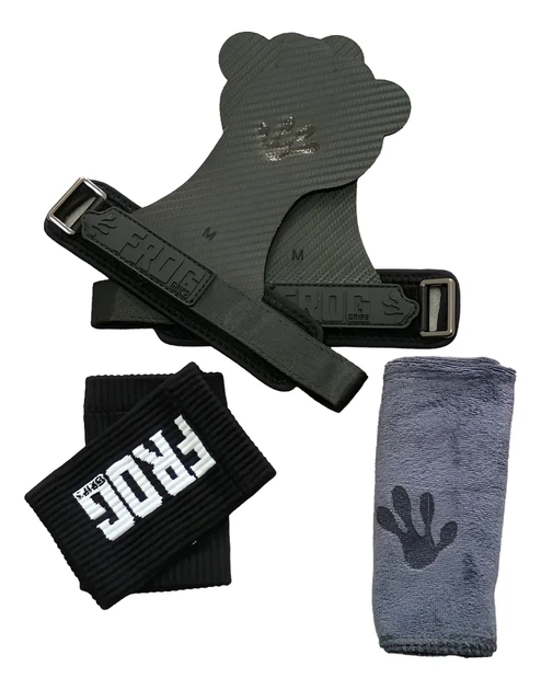 Гимнастические безмагнезионные накладки Frog ELITE GRIPS 4.0 HD, размер M, черный цвет - изображение 2