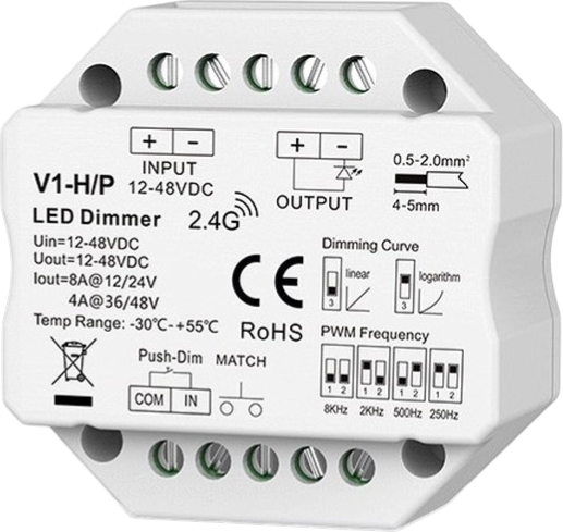 Sterownik LED Skydance V1-H/P 12-48 V 8 A (HS084578) - Zdjęcie 1 Sterownik LED Skydance V1-H/P 12-48 V 8 A (HS084578) - obraz 1