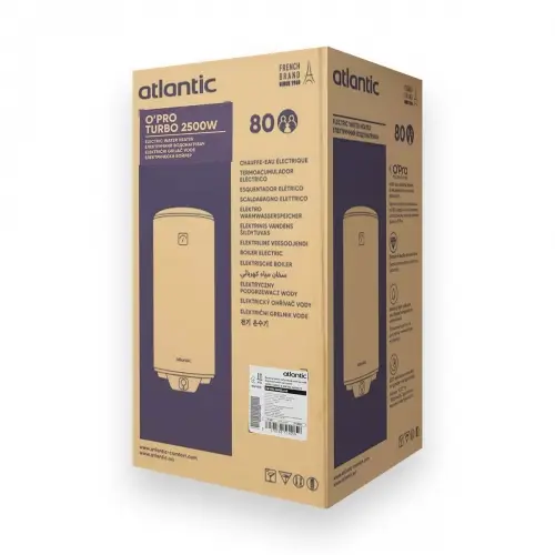 Водонагреватель Atlantic Opro Turbo VM 080 D400S-2-B (2500W), 80 л, мокрый тэн - изображение 8