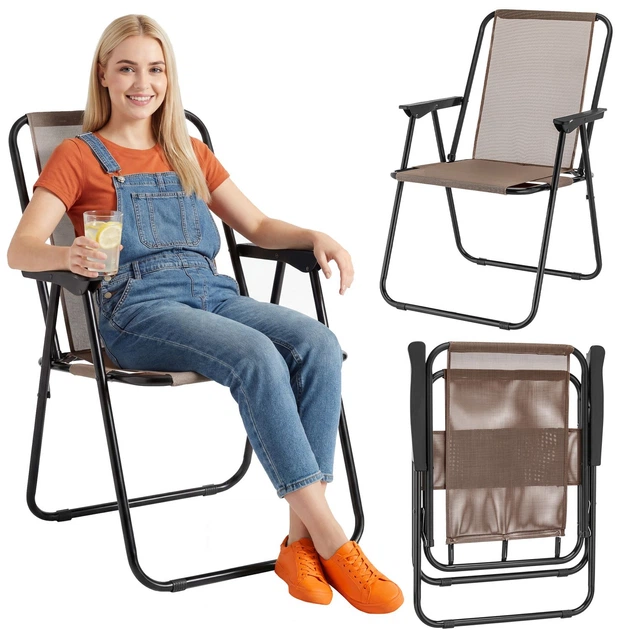 Раскладное туристическое кресло Outtec Breeze Textilene коричневый - Фото 2 Раскладное туристическое кресло Outtec Breeze Textilene коричневый - изображение 2