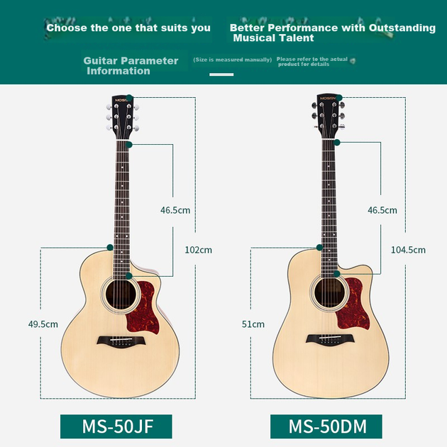 Гитара MOSEN MS-50JF акустическая с еловой декой матовая, 40 дюймов, натуральное дерево - Фото 4 Гитара MOSEN MS-50JF акустическая с еловой декой матовая, 40 дюймов, натуральное дерево - изображение 4