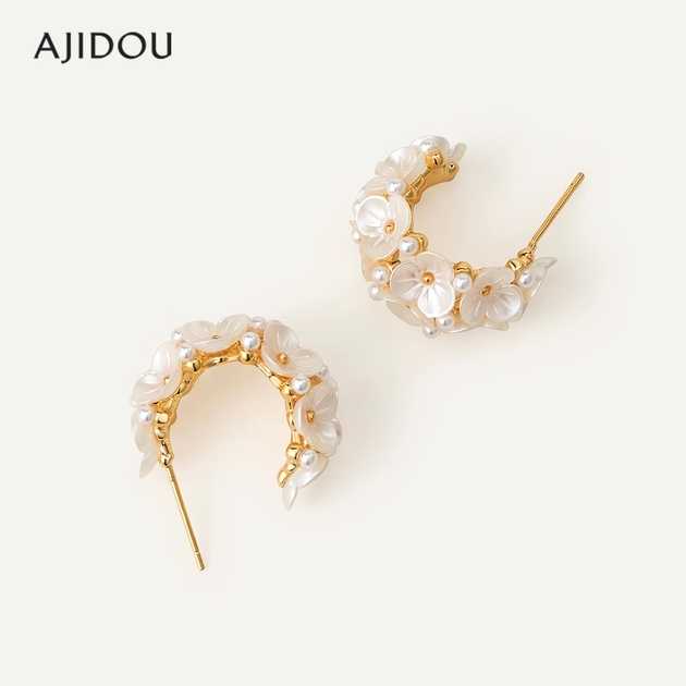 Серьги AJIDOU, модные и элегантные серьги с цветочным узором, ретро-украшения для ушей, изысканный и дорогой дизайн, новогодний подарок для девушки. - изображение 8