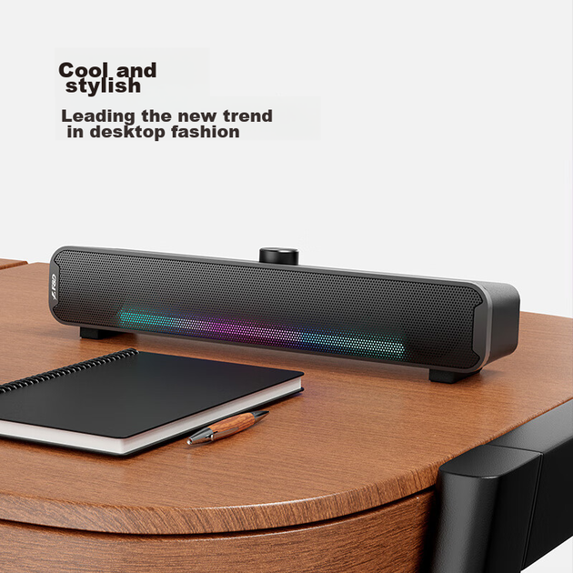 Комп'ютерні колонки F&D E300BT з Bluetooth та RGB-підсвіткою, стерео, для ПК та ноутбука - зображення 7