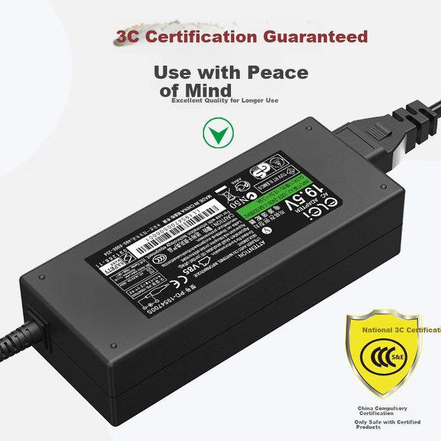 Блок живлення Elei VGP-AC19V37 для ноутбуків SONY 19.5 В 3.9 А 76 Вт з кабелем - Фото 4 Блок живлення Elei VGP-AC19V37 для ноутбуків SONY 19.5 В 3.9 А 76 Вт з кабелем - зображення 4