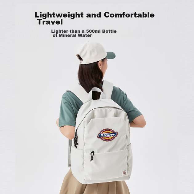 Рюкзак Dickies из парусины с отделением для ноутбука, школьный и дорожный, светло-серый с белым - изображение 8
