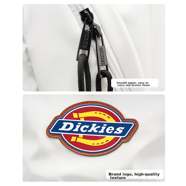 Рюкзак Dickies из парусины с отделением для ноутбука, школьный и дорожный, светло-серый с белым - изображение 11