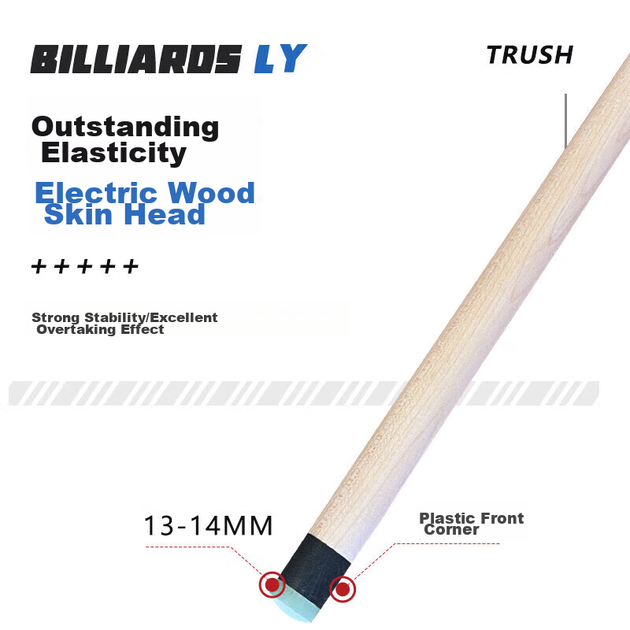 Кий WEISHIDUN більярдний розбивний зі сталевим наконечником, 14 мм - зображення 5