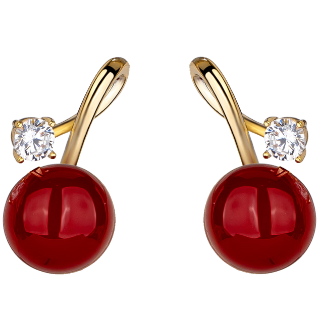 Серьги Qlady женские красные с серебряной иглой, ювелирные украшения - изображение 11