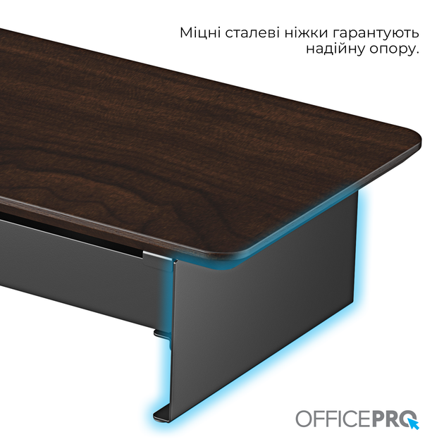 Столик для ноутбука/монитора Officepro MR145DW Dark Wood/Black - Фото 10 Столик для ноутбука/монитора Officepro MR145DW Dark Wood/Black - изображение 10