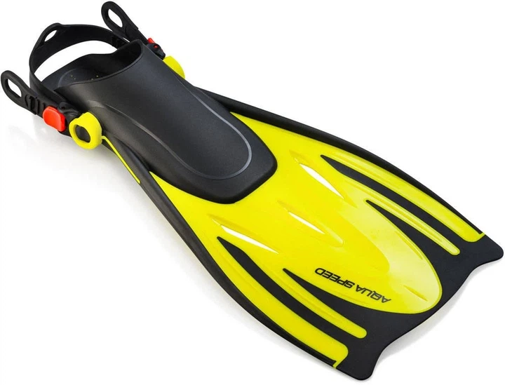 Ласти Aqua Speed WOMBAT 529-18-2 середньої жорсткості пластикові чорні, жовті дитячі - Фото 3 Ласти Aqua Speed WOMBAT 529-18-2 середньої жорсткості пластикові чорні, жовті дитячі - зображення 3