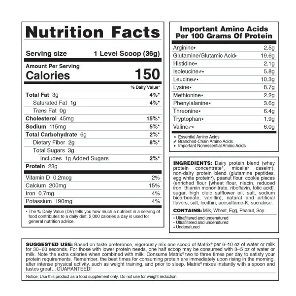 Протеин Syntrax Matrix 2.0 907 г 30 servings Peanut Butter Cookie - изображение 2
