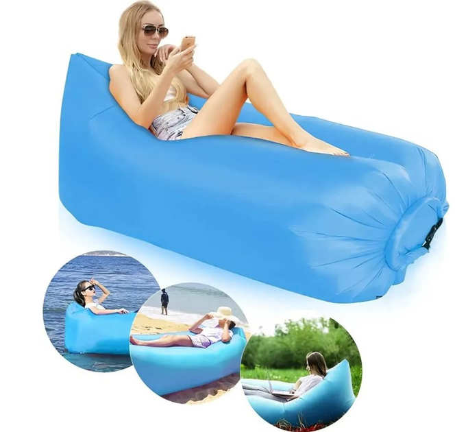 Ламзак надувний диван-шезлонг Supretto Air Sofa 1,90 м Синій (2980) - Фото 3 Ламзак надувний диван-шезлонг Supretto Air Sofa 1,90 м Синій (2980) - зображення 3