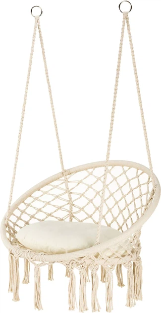 Садова гойдалка Outtec Boho XXL Cloud Бежева (O-42084) - Фото 1 Садова гойдалка Outtec Boho XXL Cloud Бежева (O-42084) - зображення 1