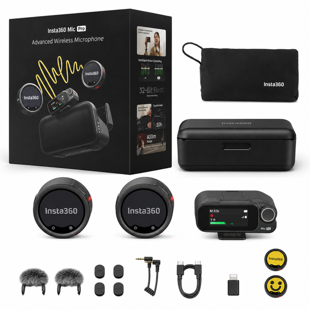 Мікрофонна радіосистема Insta360 Mic Pro (2TX+1RX) - зображення 2