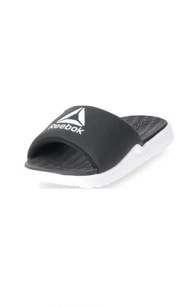 Чолові шльопанці Reebok Go-To літні резинові тапки пляжні зручні чорно-білі Розмір 40.5 - изображение 3