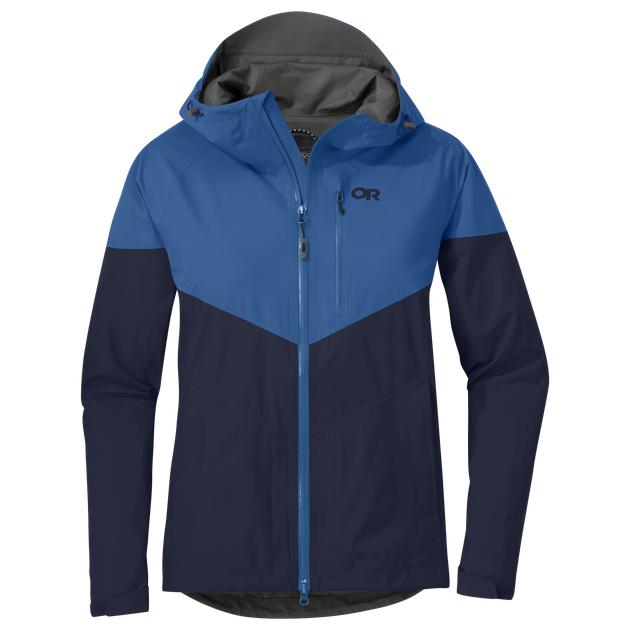 Водонепроникна жіноча куртка Outdoor Research Aspire Gore-Tex з капюшоном мембранна захист від вітру та дощу двоколірна синя Розмір S - Фото 4 Водонепроникна жіноча куртка Outdoor Research Aspire Gore-Tex з капюшоном мембранна захист від вітру та дощу двоколірна синя Розмір S - зображення 4