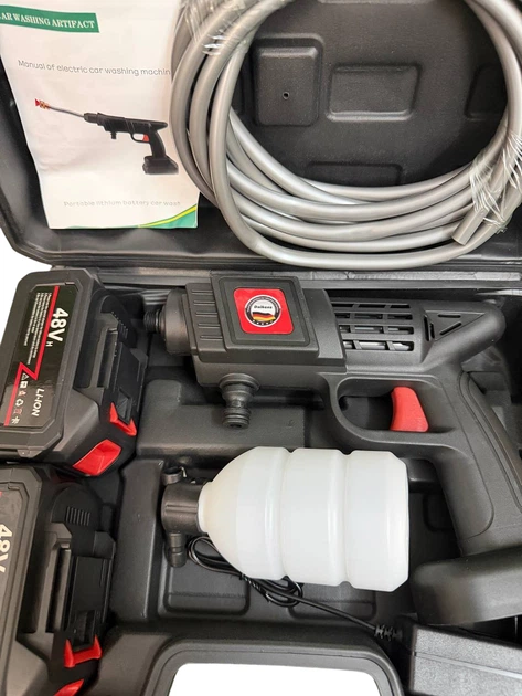 Акумуляторна мийка високого тиску Daikens Germany PRO 48V 6Ah безщіткова з двома акумуляторами шлангом 5 м та кейсом - Фото 8 Акумуляторна мийка високого тиску Daikens Germany PRO 48V 6Ah безщіткова з двома акумуляторами шлангом 5 м та кейсом - зображення 8