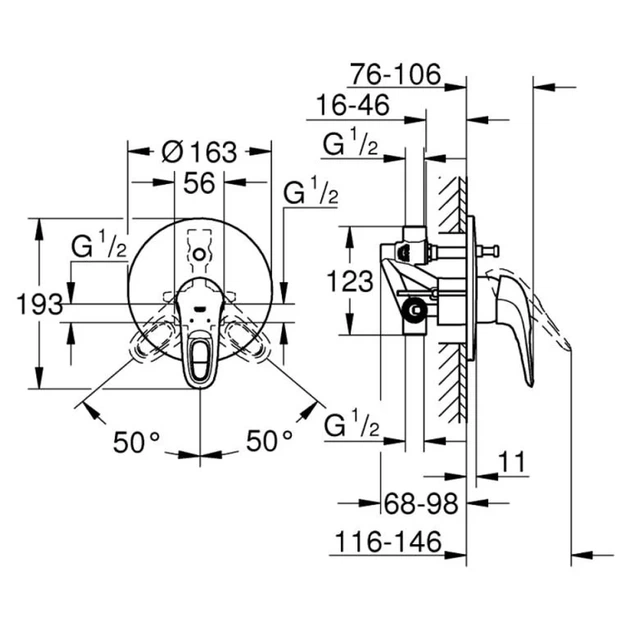 Grohe Eurostyle Змішувач для ванни, хром (33637003) - зображення 2