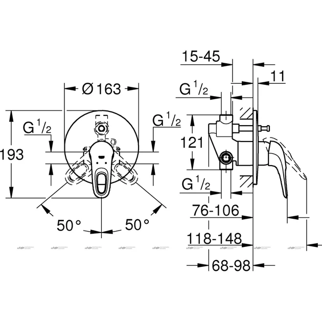 Grohe Eurostyle Змішувач для ванни, хром (33637003) - зображення 4