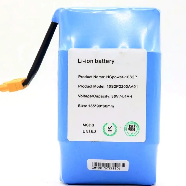 Аккумулятор 4400мАч 36В Li-ion для гироскутера гироборда модель HCpower-10S2P - Фото 4 Аккумулятор 4400мАч 36В Li-ion для гироскутера гироборда модель HCpower-10S2P - изображение 4