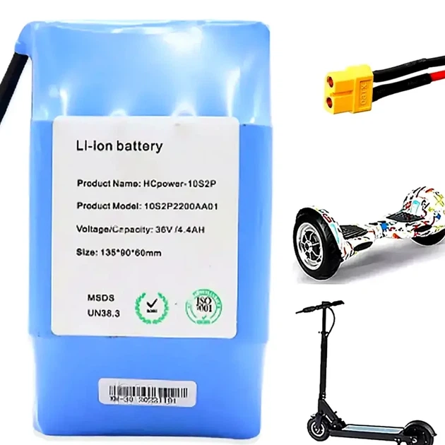 Аккумулятор 4400мАч 36В Li-ion для гироскутера гироборда модель HCpower-10S2P - Фото 8 Аккумулятор 4400мАч 36В Li-ion для гироскутера гироборда модель HCpower-10S2P - изображение 8