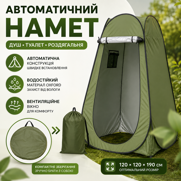 Автоматичний намет-душ, туалет, роздягальня GREEN - Фото 2 Автоматичний намет-душ, туалет, роздягальня GREEN - зображення 2