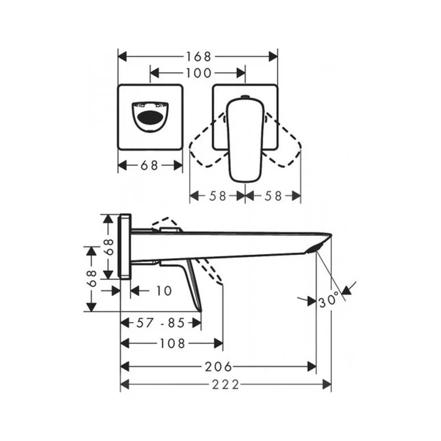 Hansgrohe Logis Смеситель для умывальника, хром (71256000) - изображение 3