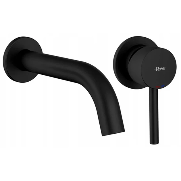 Смеситель для раковины (умывальника) REA LUNGO BLACK MAT + BOX черный настенный скрытого монтажа - Фото 1 Смеситель для раковины (умывальника) REA LUNGO BLACK MAT + BOX черный настенный скрытого монтажа - изображение 1
