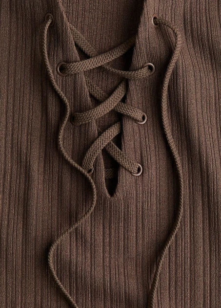 Плаття H&M 16071 Темний коричневий XS (1261) - Фото 4 Плаття H&M 16071 Темний коричневий XS (1261) - зображення 4
