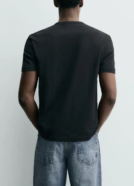 Футболка Zara 14869 Чорний XL (3665) - зображення 2