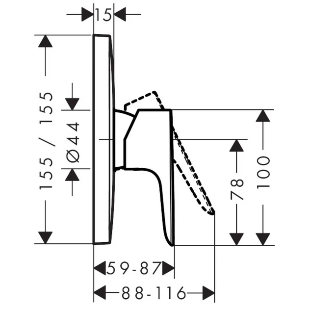 Hansgrohe Talis E Смеситель для душа, черный матовый (71765670) - изображение 2