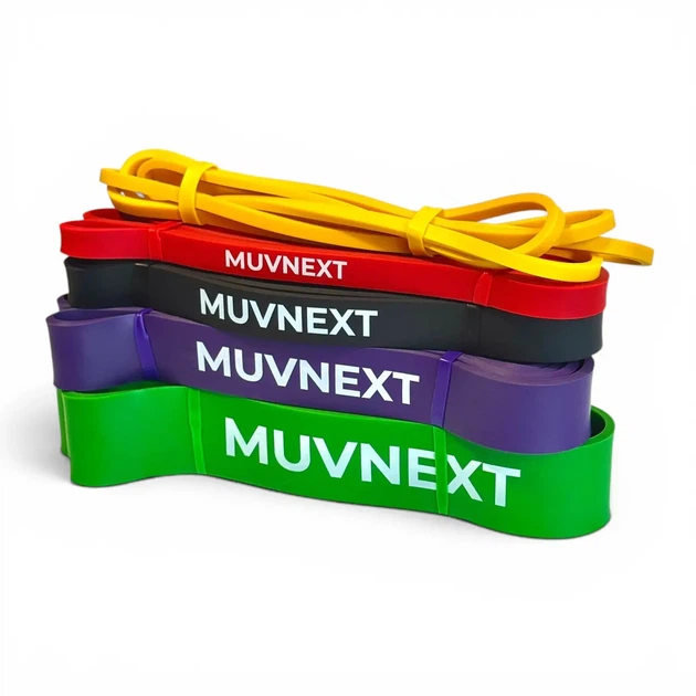 Резиновые петли набор 2-54кг (5 шт) MuvNext резинки для подтягиваний и фитнеса - Фото 2 Резиновые петли набор 2-54кг (5 шт) MuvNext резинки для подтягиваний и фитнеса - изображение 2