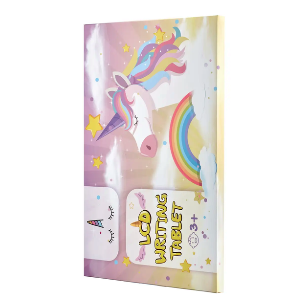 Графический планшет для детей Writing Tablet Unicorn 10 дюймов фиолетовый для рисования и творчества с функцией блокировки экрана - изображение 3