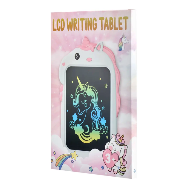 Графический планшет Writing Tablet для детей единорог 8 5 дюймов с экраном LCD для рисования и творчества - изображение 2
