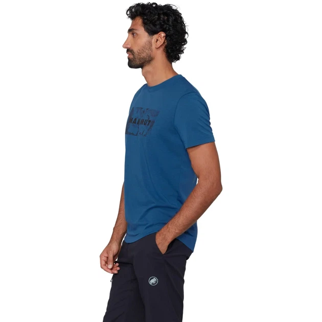 Футболка Mammut Trovat T-Shirt Logo L marine - Фото 3 Футболка Mammut Trovat T-Shirt Logo L marine - изображение 3