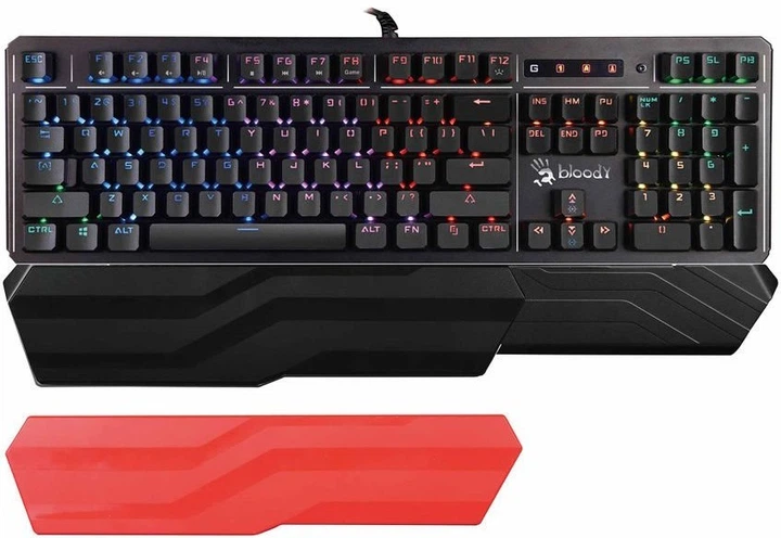 Klawiatura przewodowa Bloody B975 LK Libra Pomarańczowa RGB USB Czarna (A4TKLA45992) - obraz 2