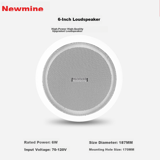 Комплект колонок Newmine потолочных 6" с усилителем Bluetooth, для фоновой музыки - изображение 8