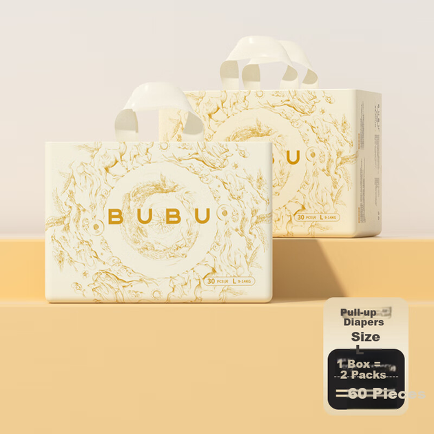 Подгузники-трусики BUBU Silk Road Pull-Up L, 60 шт (8.5-11.5кг), с шелком, ультратонкие - изображение 3